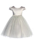 Kids Dream Little Girls Silver Cap Sleeve Satin Tulle Flower Girl Dress 2-6 - SophiasStyle.com
